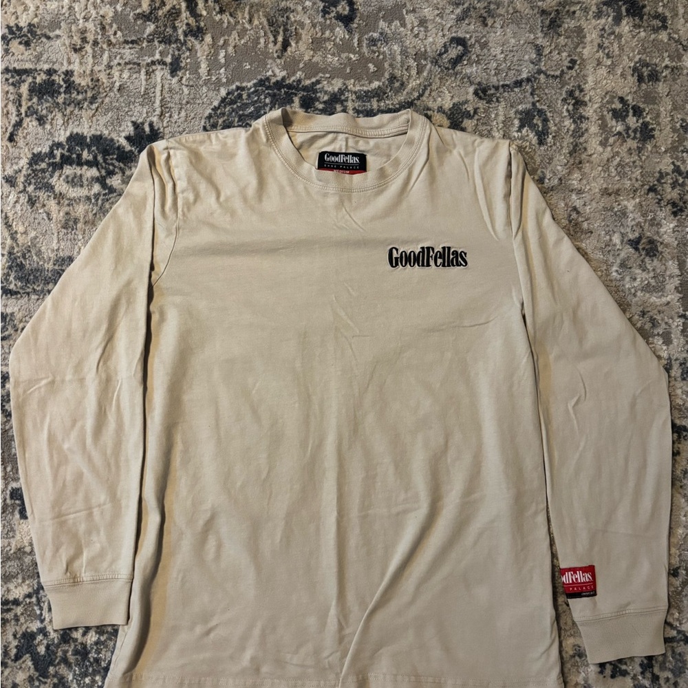 Goodfellas Men's Cream Long Sleeve Shirt
